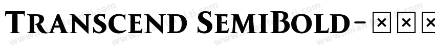 Transcend SemiBold字体转换